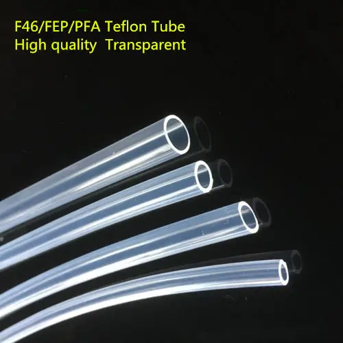 

1PCS TH008 High quality Teflon Capillary Tube Length 1 Meters F46/FEP/PFA Teflon Tube Transparent Teflon Pipe ID 1mm OD 2mm