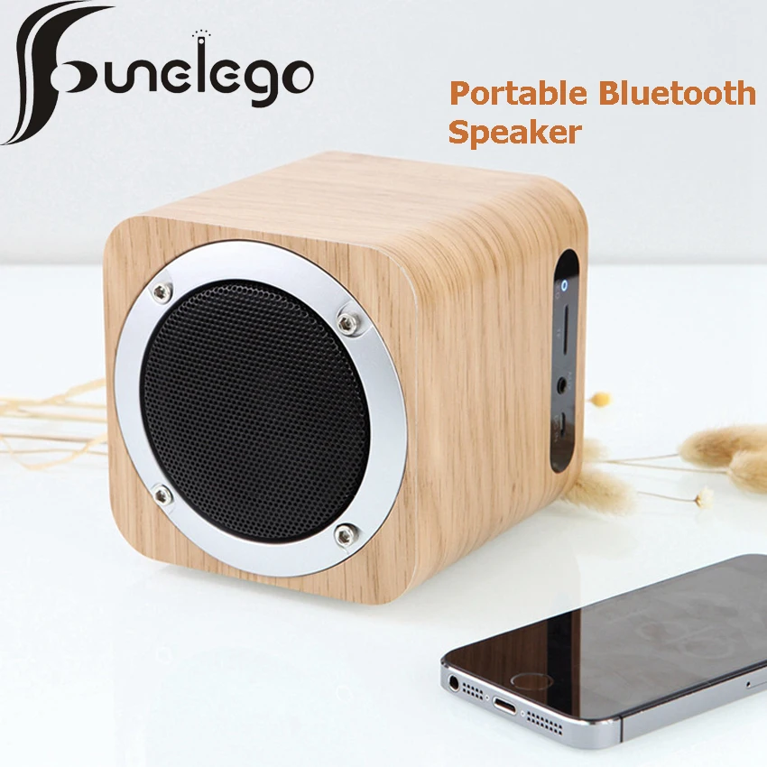 Funelego Деревянный беспроводной Bluetooth динамик Портативный HiFi сабвуфер Altavoz Саундбар