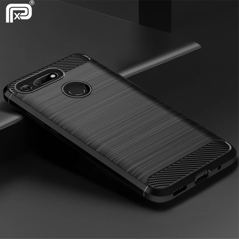 

Brushed Silicone Case For Huawei Honor View 20 Phone Case Carbon Fiber Texture Soft Back Cover For Honor V20 Shockproof funda
