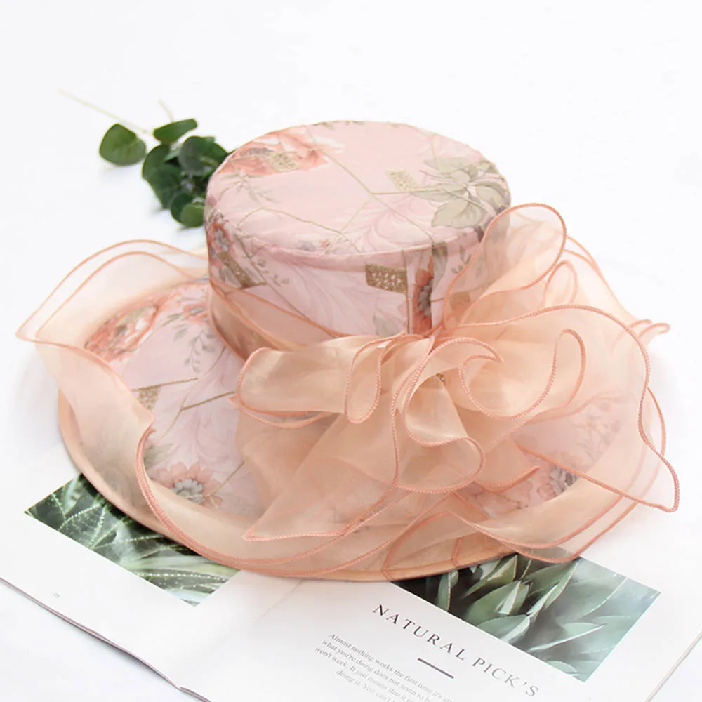 Ladies pink outlet wedding hats