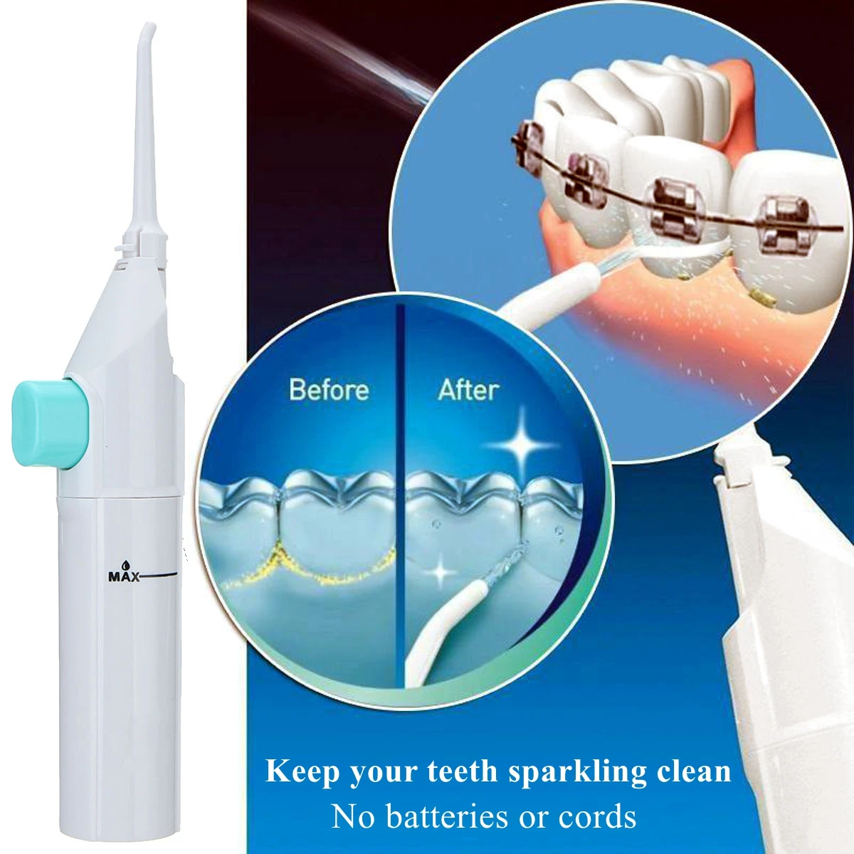 

Professional Oral Irrigator Dental Water Jet Hygiene Floss Cleaning Tooth Mouthpiece Mouth Denture Cleaner Teeth Whitening TooL