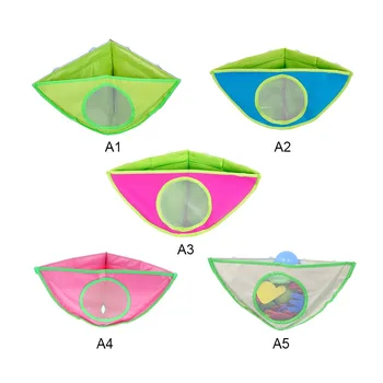 

Kids Bath Toys Storage Bag With Suction Cup Children Bathroom Waterproof Bathing Toys Collection Organizer Hanging Wall Bag