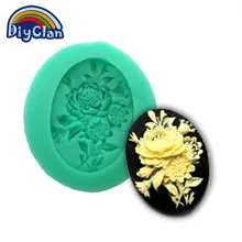 New arrival food grade silica gel mould mini resin flower shape polymer clay sugar candy fondant flores cupcake mold F0013HM35