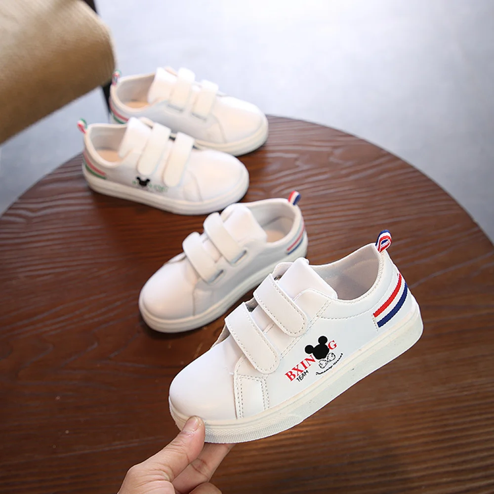 

2018 Spring Autumn Fashion waterproof soft black children casual shoes girls white sneakers boy sneakers kids shoes