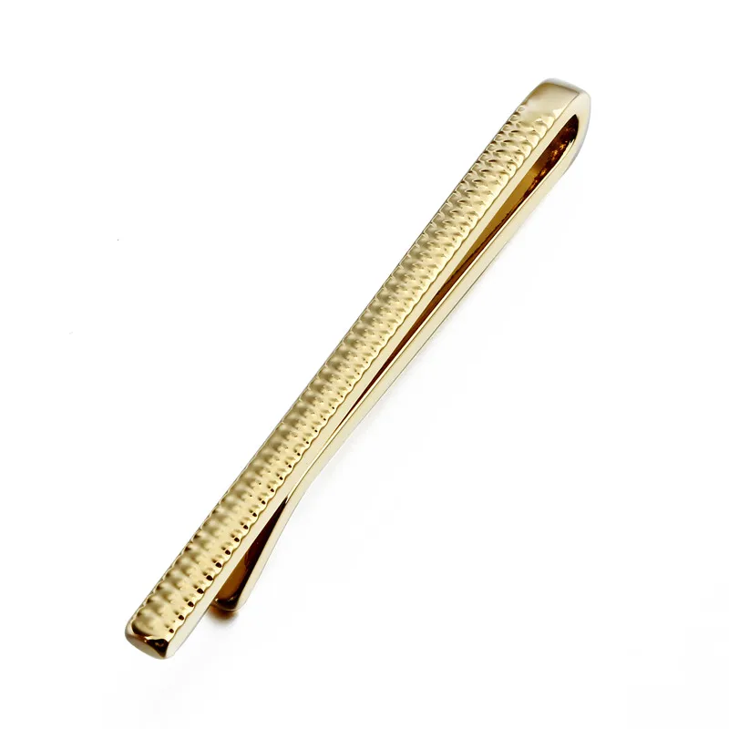 Хоусон, простой дизайн, зажим для галстука, серебряный цвет, деловой и деловой ГАЛСТУК-бар для узкого галстука, 4 цвета на выбор - Окраска металла: Gold Embossed