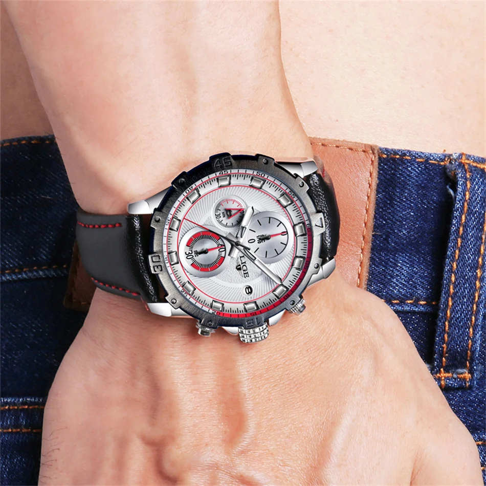 LIGE Модный Топ бренд часы Мужские кварцевые военные водонепроницаемые спортивные часы мужские повседневные деловые наручные часы Relogio Masculino