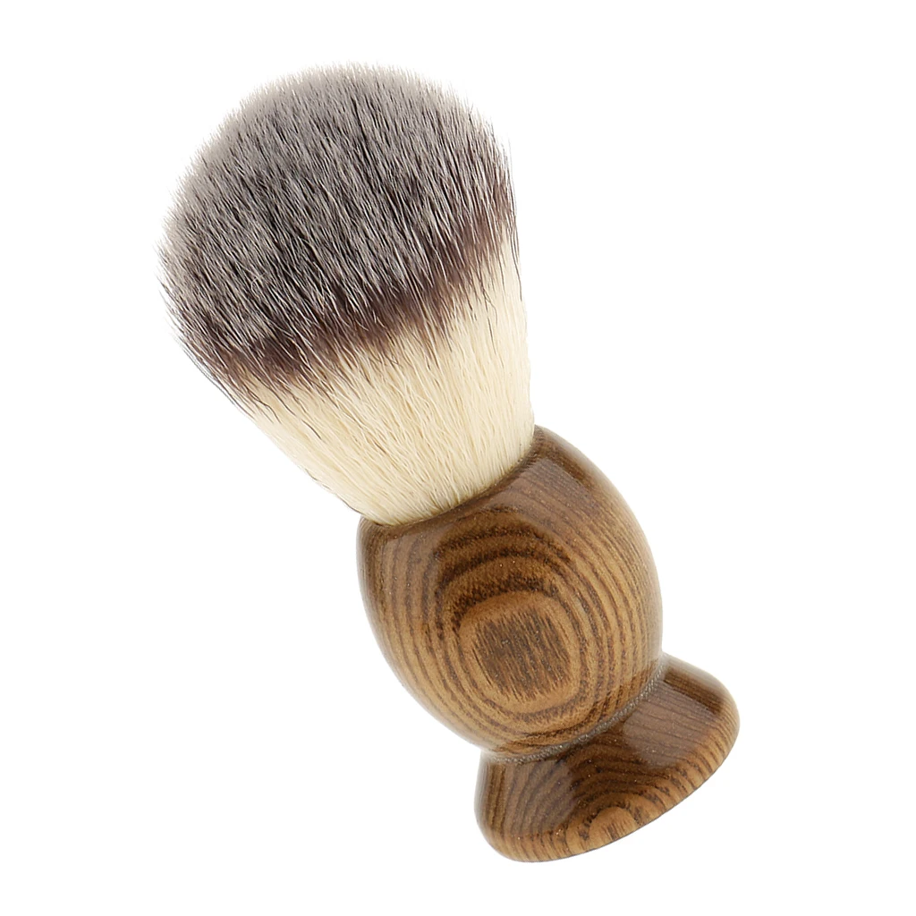 High Quality Salon Barber Men`s Shaving Brush Wood Handle Synthetic Hair Professional Salon Tool for for Shaving Razor