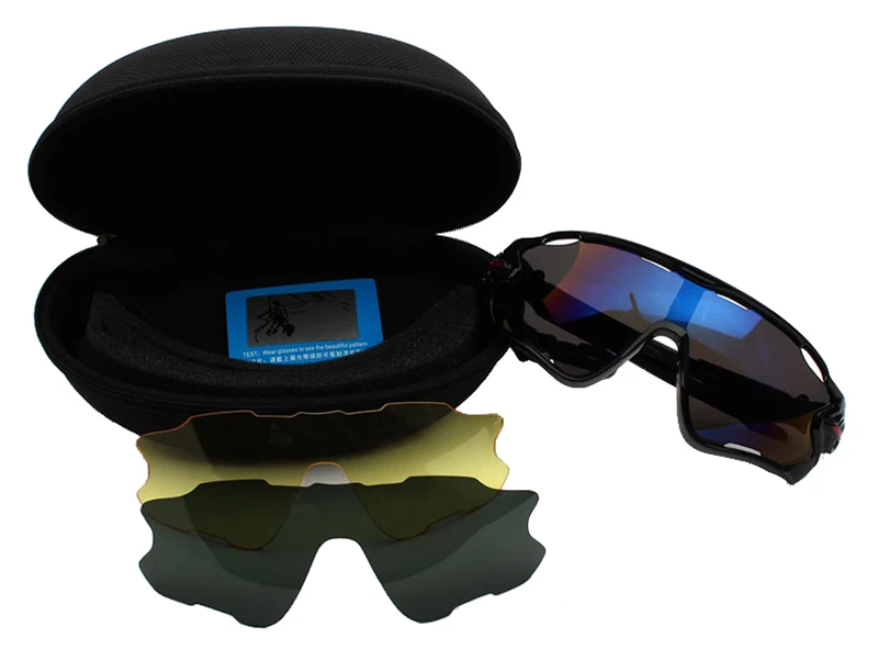 Polarized Cycling Sunglasses Mountain Bike Goggles 3 Lens Outdoor Sport Eyewear MTB Bicycle Riding Driving Gafas Ciclismo AC0173
