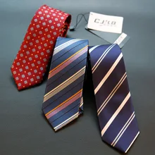 Классические мужские галстуки из микрофибры и полиэстера, дизайн, галстуки на шею, 7 см, полосатые галстуки для мужской формальный деловой свадебной вечеринки Gravatas