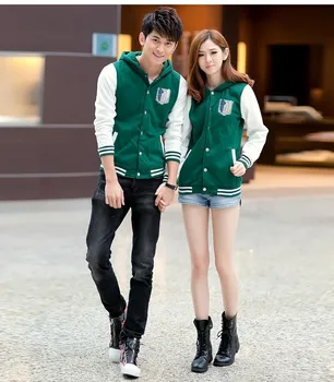 

Attack on jacket Scratched Velvet fashion casual hoodies Sweatshirt cosplay anime costume for couples