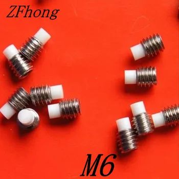 

20pcs M6*5/6/8/10/14/22/27/32/35/37/42 stainless steel hex socket nylon tip set screw