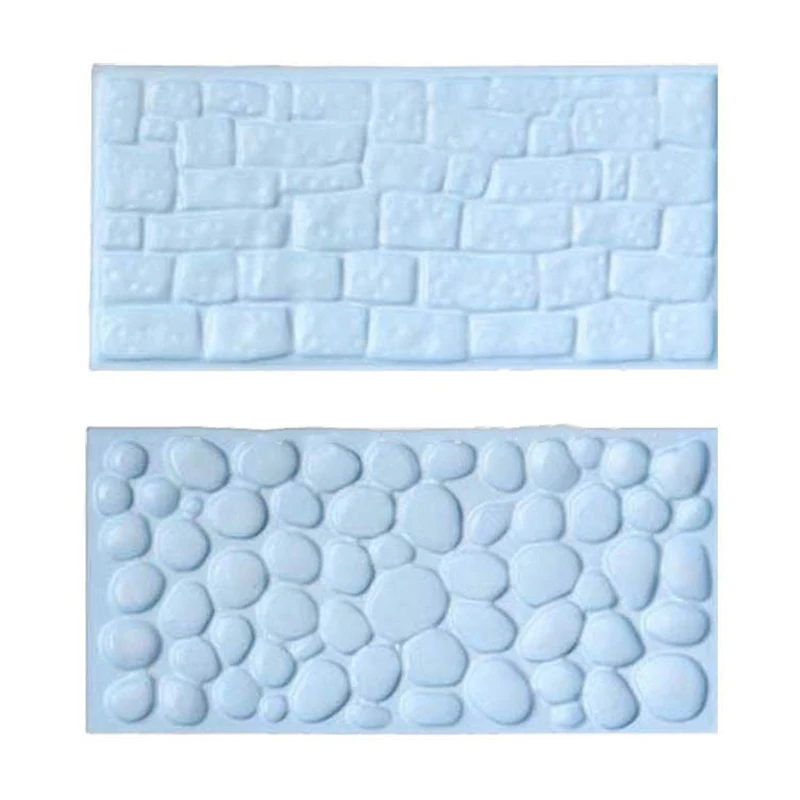 

Brick Wall House Silicone Mould Fairy Garden Cake Decor Fondant Mold Cake Decorating Chocolate Icing Baking Mould New