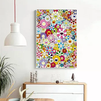 

Murakami Takashi Japanese Pop Poster Art Canvas Painting Home Decor