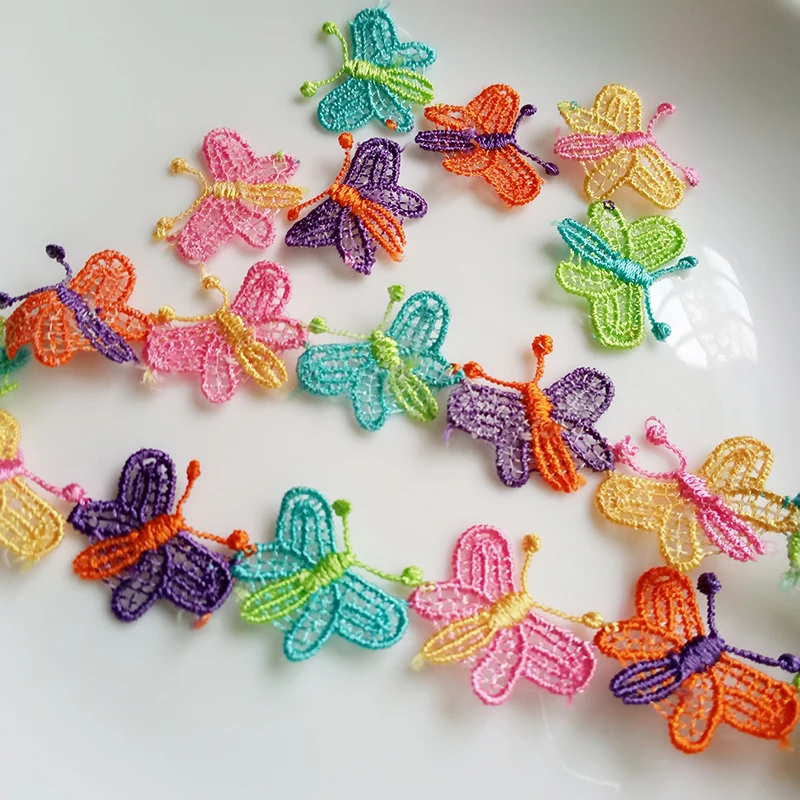 Embroidered Butterflies Shaped 5 Yards DIY Water Soluble Lace Sewing