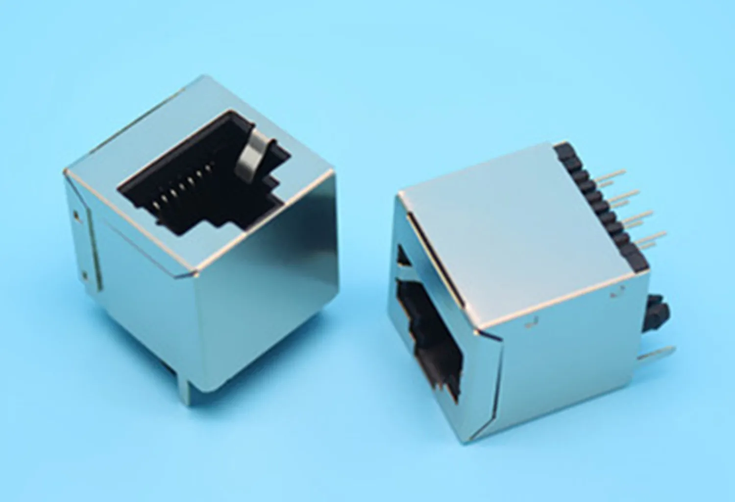 2PCS RJ45 Socket 180-Degree Vertical Right Angle PCB Shielded Network Connector | Обустройство дома