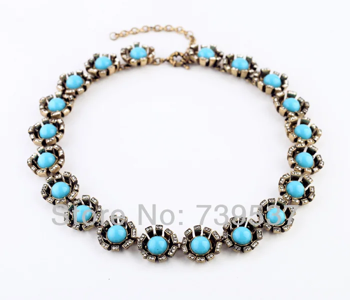 

xl00394 Juice Jewelrys Goody Necklace Set Antique Floral Bib England Style