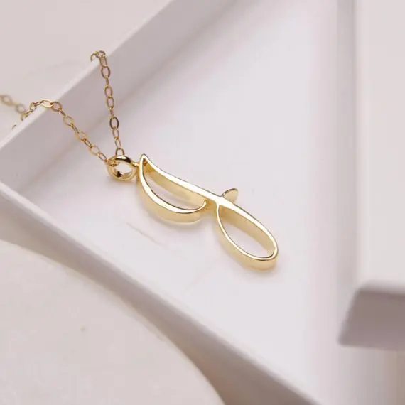 10PCS Special Initial J Letter Necklace Gold Silver Letter J Name 