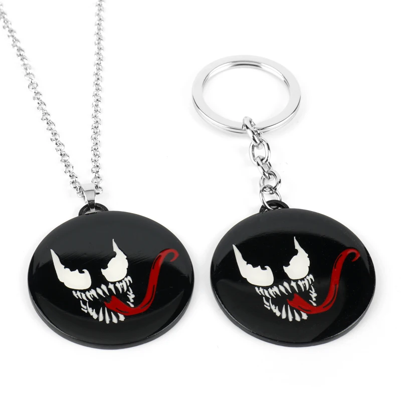 Fashion Jewelry Venom Necklace Spider Man Avengers Marvel Charms