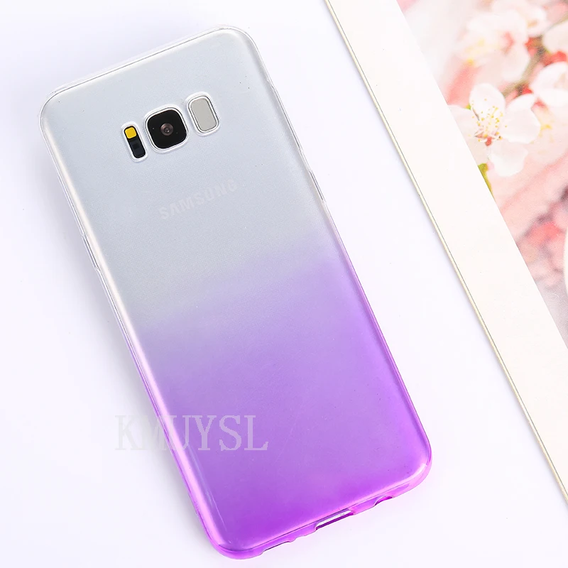 Градиентный Прозрачный чехол для samsung Galaxy A50 A30 M20 M10 S10 плюс S10E S8 S9 A9 A8 A6 A7 J4 J6 Plus Note 9 8 S7 силиконовый чехол