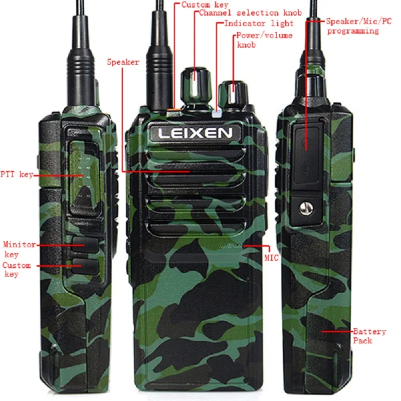 Рация Baofeng 25 Вт двусторонняя камуфляжная UHF 400 480 МГц FM Ham|radio leixen|camouflage walkie talkiestalkie |