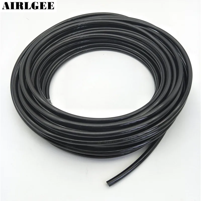 Black 6mm OD x 4mm ID Fleaxible PU Air Tube Pneumatic Hose 15M Length Free shipping | Обустройство дома