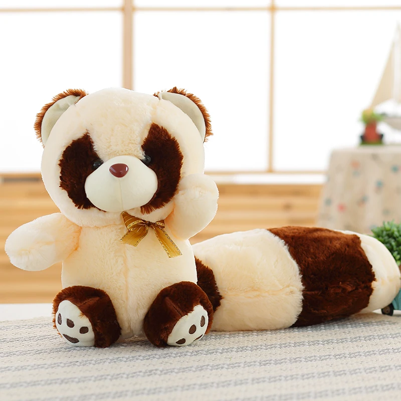 hot lovely little raccoon animal doll long tail raccoon toys cartoon koala stuffed toy pillow birthday present DY50676  (5)