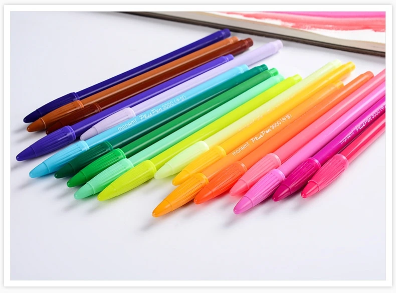 Pintados à Mão Linha de Fibra de Água Monami Cores Caneta Pintura Estudante Neutra 36 15 de fibra de água caneta pintura estudante caneta neutra