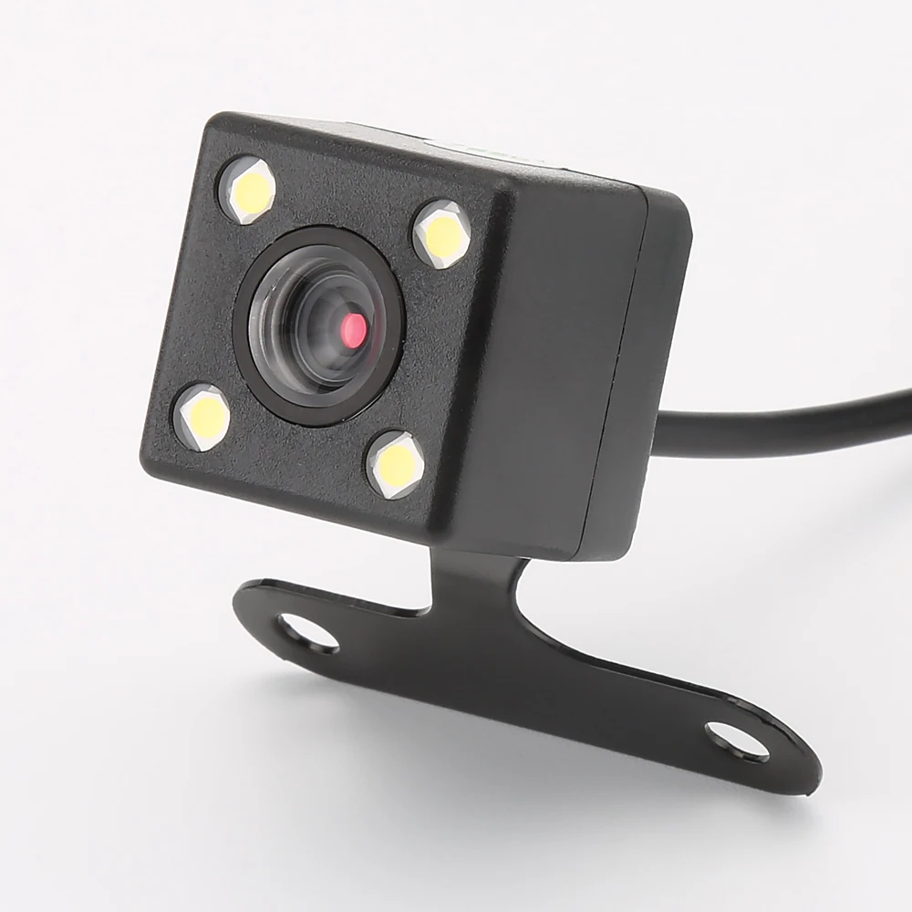 Камера заднего вида Geartronics для Автомобильный видеорегистратор зеркало рекордеры 4 LED Лампы для мотоциклов обратный Камера Ночное видение HD НПК заднего вида Камара объектив 2.5 мм Джек с 6