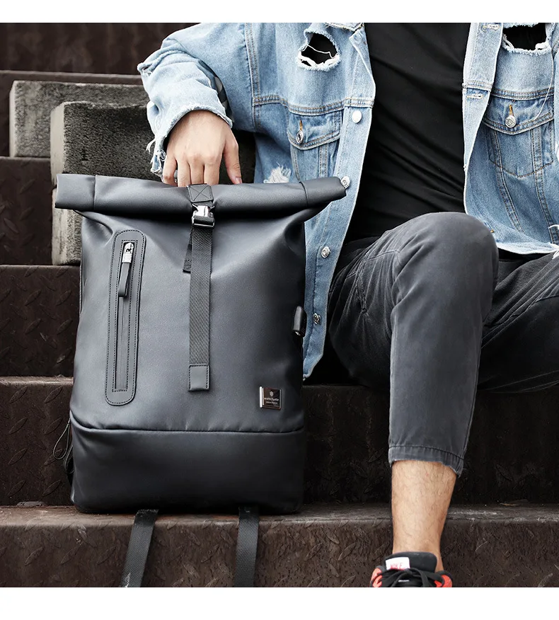 ARCTIC HUNTER Модный Большой Вместительный мужской рюкзак с USB зарядкой, сумка для ноутбука, бизнес многофункциональные водонепроницаемые дорожные сумки черного цвета