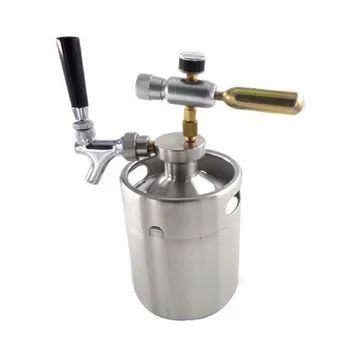 

Stainless Steel mini Growler Spears Beer Spear with Adjustable Tap Faucet With CO2 Injector for 2L 3.6L 5L Beer Growlers