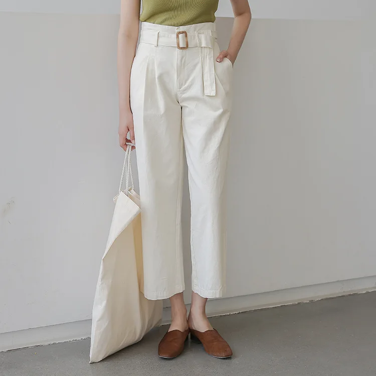 

Casual Fashion Wide Leg Pants Woman Loose High Waisted Trousers Women Full Length Women Clothes 2018