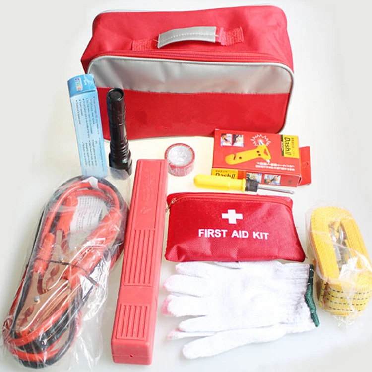 

10Pcs Car Emergency Kits Auto Roadside First Aid Tool Supplies Kit Flashlight Car Breakdown Safety Equipment Survival Gear