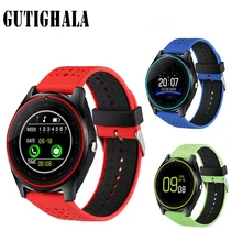 

Bluetooth Smart Watch V9 With Camera Smartwatch Pedometer Health Sport MP3 Clock Smartwatch For Android IOS better than DZ09