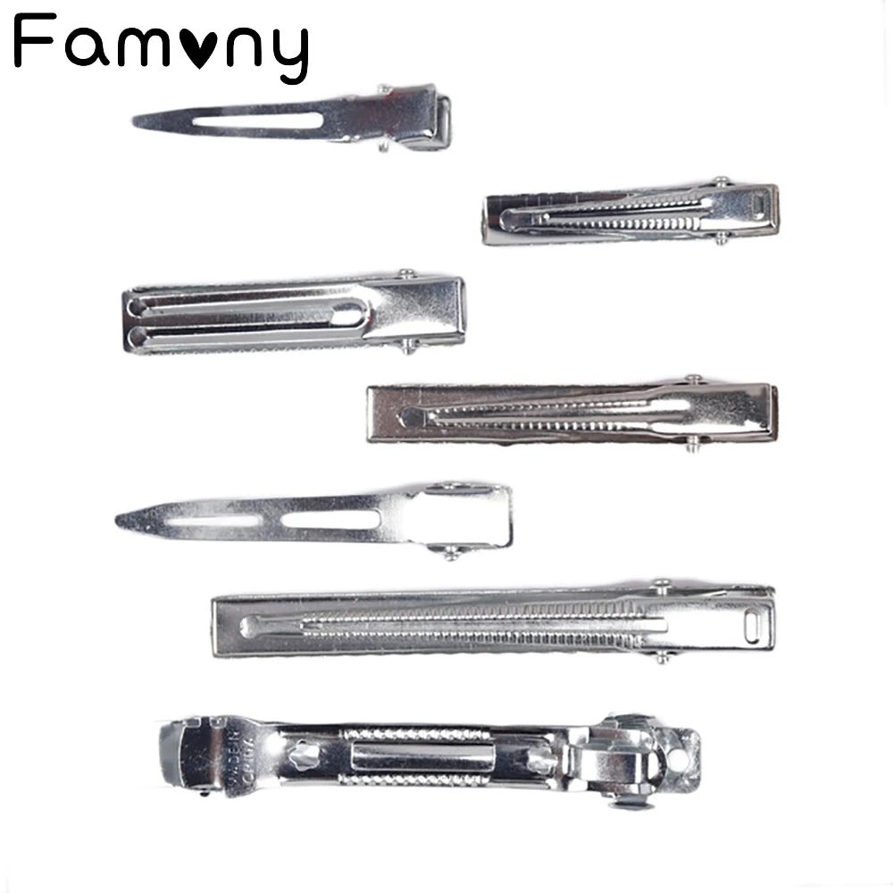 

20PCS/Lot Silver Color 4.5-8cm Hair Clips Flat Barrettes Mental French Clip DIY Alligator Clips Hair Accessories For Women Girls