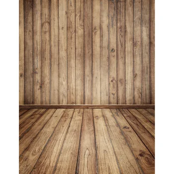 

TR 10x10ft Vertical Hot Sale Brown Wood Floor Wood Wall Art Fabric Photo Studio Backdrops PC Painted Baby Kids Backgrounds Wall