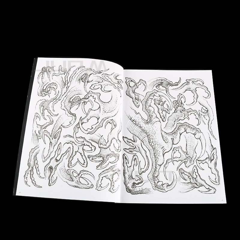 Профессиональные тату-книги Filip Leu когти дракона высокого качества свирепый эскиз шаблон татуировки боди-арт
