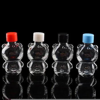 

1000 x 50ml KT Cat Plastic Bottle Cute Cosmetic Refillable Jar with Colorful Top Cap Wholesale