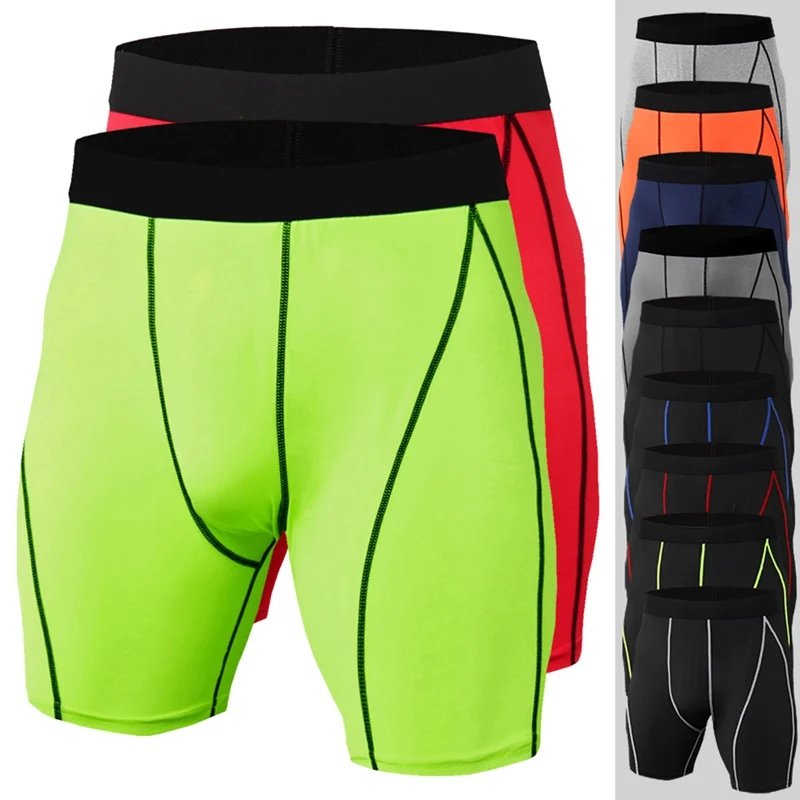 

NEW Men's Compression Breathable Shorts Elastic Quick Drying Polyester Spandex Sports Running Training Tights
