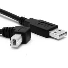 Standard USb 2.0 A type male to B type up angled 90 degree Cable for printer scanner & external Hard disk 1.5m 5ft 5m 16ft
