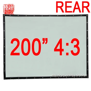 

Rear Screen 200 Inches 4:3 Back Projection PVC Wall Mounted Have Black Borders for Home Theater Cinema Can Fold Convenient