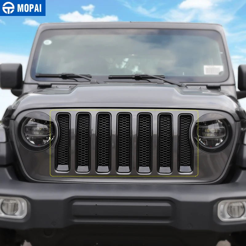 Решетчатая решетка MOPAI для автомобиля Jeep Gladiator JT 2018 + передняя сетчатая вставка