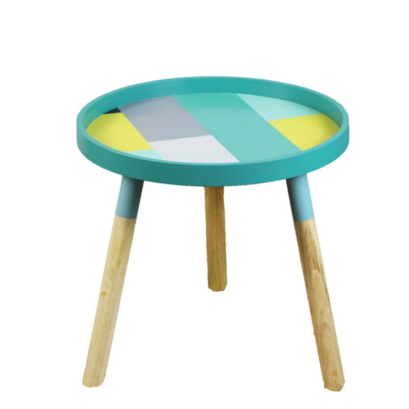  Nordic Small Fresh Mini Coffee Tables Creative Wood Low Round Tables Living Room Home Furniture Hom