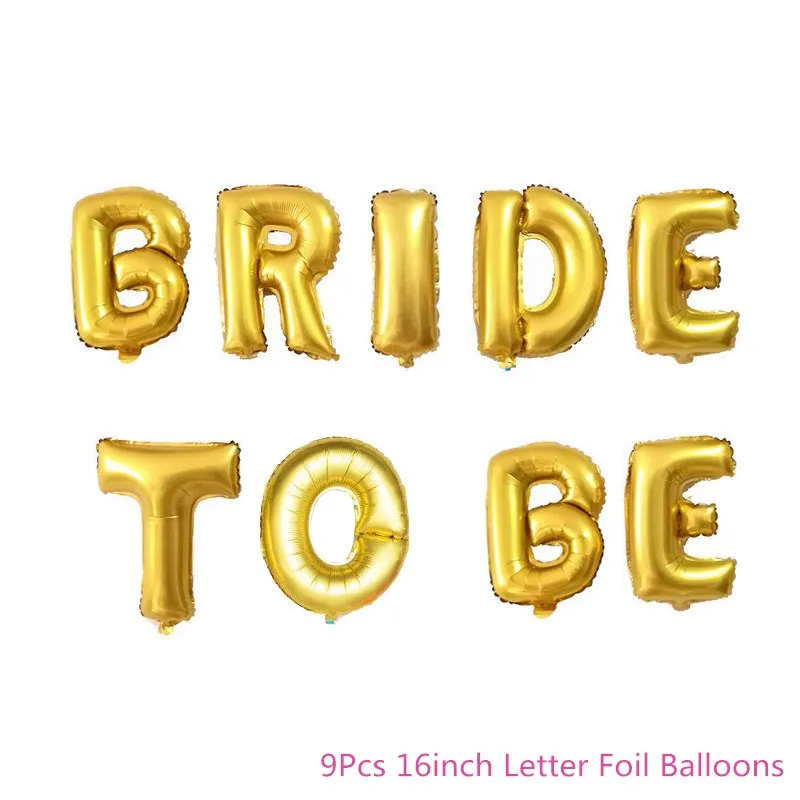 Chicinlife, 9 шт., 16 дюймов, розовое золото, фольгированные шары для невесты, девичник, вечерние, для невесты, для душа, для свадьбы, для помолвки, Декор