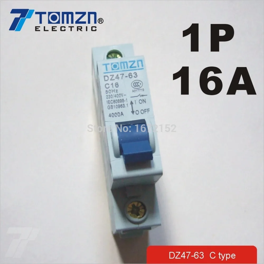 

1P 16A 230/400v~ 50HZ/60HZ Mini Circuit breaker MCB C45 C type