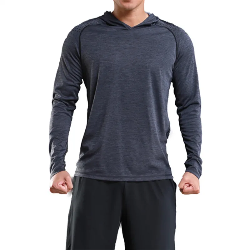 WOSAWE, мужские спортивные рубашки, Толстовка для фитнеса, быстросохнущая Мужская одежда, тренировочная футболка с длинным рукавом, спортивные футболки для бега