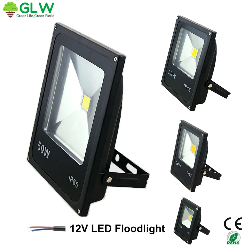 10W 20W 30W 50W 12V Светодиодный прожектор для хранения Батарея свет IP65