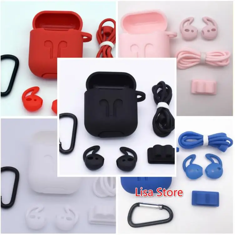 Силиконовый чехол для наушников Airpods Apple i7 защитный 1 комплект | Электроника