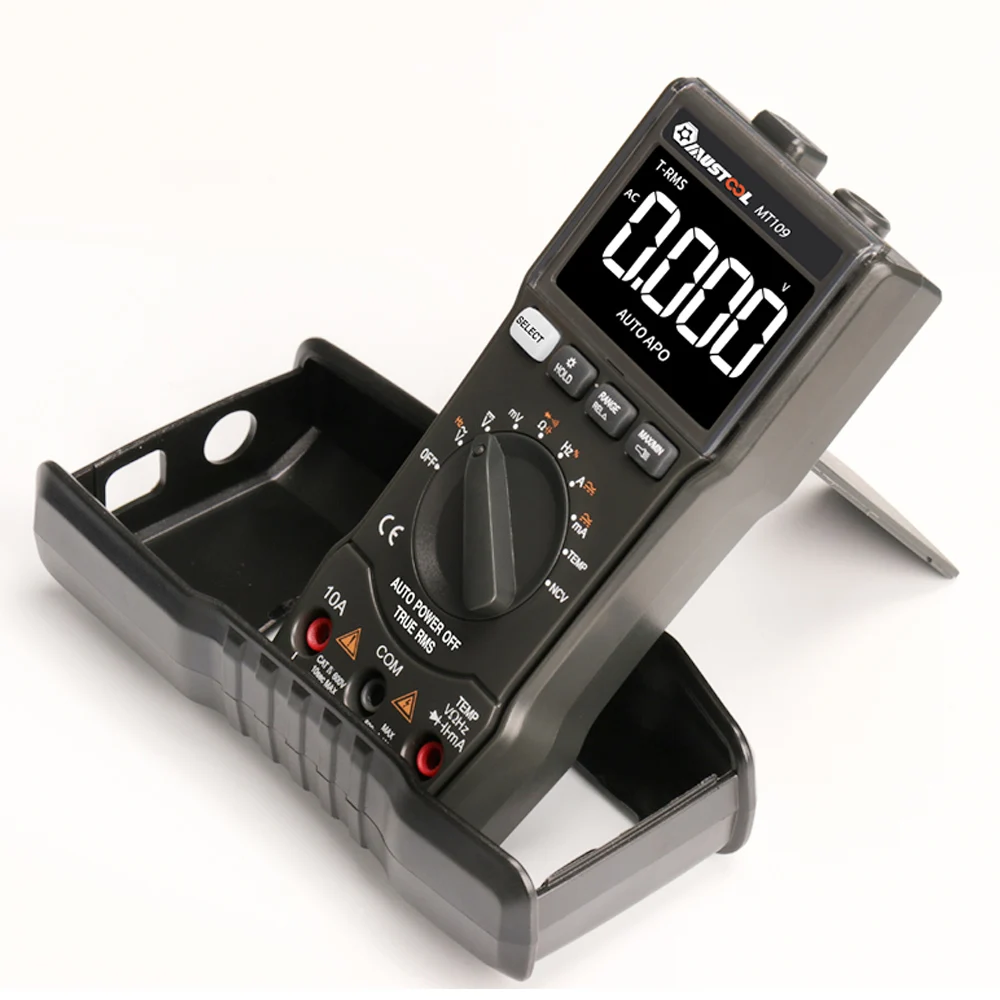 Kopen MUSTOOL MT109 Draagbare 9999 Counts True RMS Multimeter AC DC Spanning Stroom NCV Temperatuur Tester