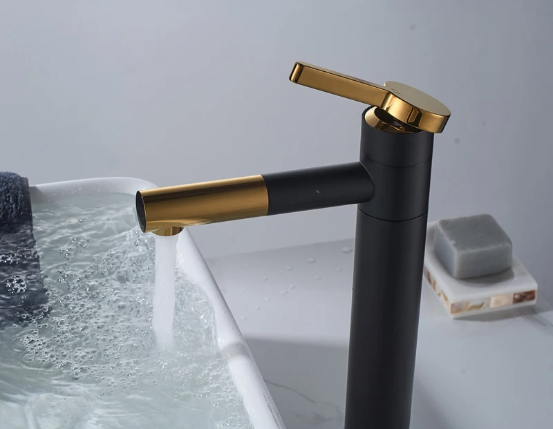 High White Painting Basin Taps Bathrooms Crane Torneira with Aerator 360 Free Rotation Single Lever Hot Cold Water Tap