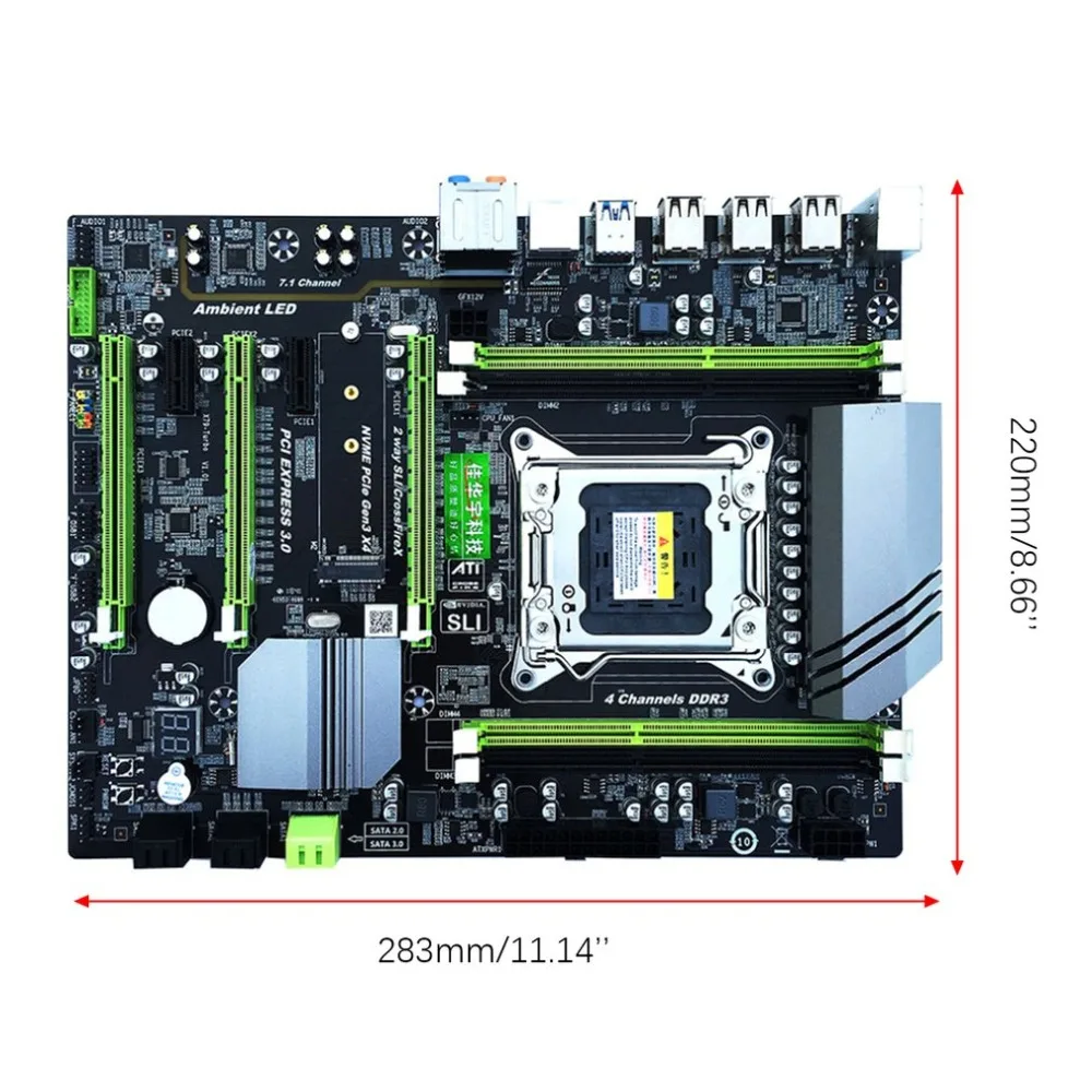 DDR3 настольных ПК материнская плата LGA 2011 Процессор компьютера 4 канала игровые Поддержка M.2 E5-2680V2 i7 SATA 3,0 USB 3,0 для Intel